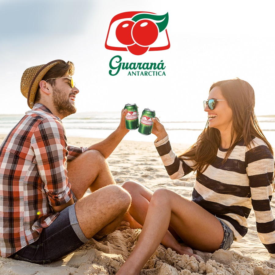 Guaran Antarctica, Guaran Flavoured Soft Drink, Made From  Rainforest  Fruit, Imported from Brazil, 350ml, (Pack Of 12) 